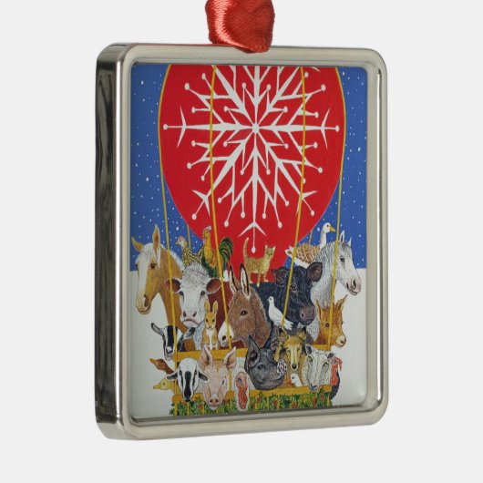 クリスマスの旅行 メタルオーナメント (右)