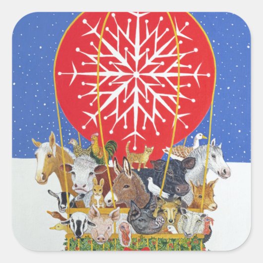 クリスマスの旅 スクエアシール (正面)