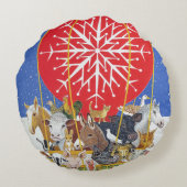 クリスマスの旅 ラウンドクッション (裏面)