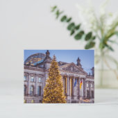 クリスマスの日にドイツのバンデスタグ建物 ポストカード (スタンド正面)