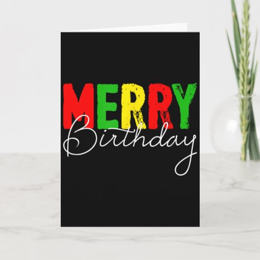 クリスマスの日に生まれたお誕生日おめでとうございます  カード (正面)