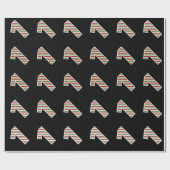 クリスマスの日に赤、白、緑"1"第1イベント ラッピングペーパー (フラット)