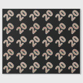 クリスマスの日に赤、白、緑"20" 20イベント ラッピングペーパー (フラット)