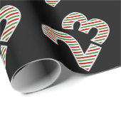 クリスマスの日に赤、白、緑"23" 23イベント ラッピングペーパー (ロールコーナー)