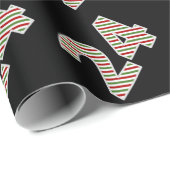 クリスマスの日に赤、白、緑"24" 24イベント ラッピングペーパー (ロールコーナー)