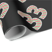 クリスマスの日に赤、白、緑"33" 33イベント ラッピングペーパー (ロールコーナー)