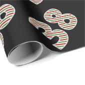 クリスマスの日に赤、白、緑"38" 38イベント ラッピングペーパー (ロールコーナー)