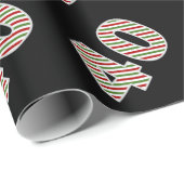 クリスマスの日に赤、白、緑"40" 40イベント ラッピングペーパー (ロールコーナー)