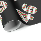 クリスマスの日に赤、白、緑"46" 46イベント ラッピングペーパー (ロールコーナー)