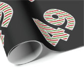 クリスマスの日に赤、白、緑"49" 49イベント ラッピングペーパー (ロールコーナー)