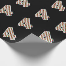 クリスマスの日に赤、白、緑「4」第4イベント