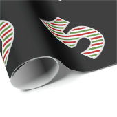 クリスマスの日に赤、白、緑「5」の第5イベント ラッピングペーパー (ロールコーナー)