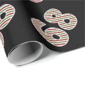 クリスマスの日に赤、白、緑"68" 68イベント ラッピングペーパー (ロールコーナー)