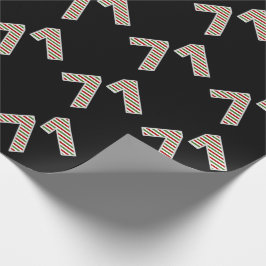 クリスマスの日に赤、白、緑"71" 71イベント ラッピングペーパー