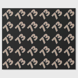 クリスマスの日に赤、白、緑"73" 73イベント ラッピングペーパー