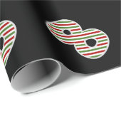 クリスマスの日に赤、白、緑「8」8イベント ラッピングペーパー (ロールコーナー)