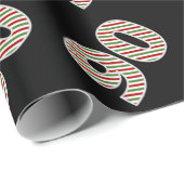 クリスマスの日に赤、白、緑"90" 90イベント ラッピングペーパー (ロールコーナー)