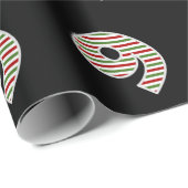 クリスマスの日に赤・白・緑「9」9イベント ラッピングペーパー (ロールコーナー)