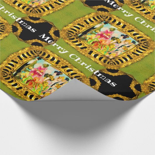 クリスマスの日のビクトリアンな旅行 ラッピングペーパー (コーナー)