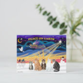 クリスマスの日の出 – 5匹の猫(AmSH) シーズンポストカード (スタンド正面)