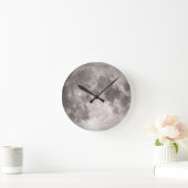 クリスマスの日の珍しい満月 ラウンド壁時計 (ホーム)