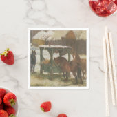 クリスマスの日の馬 スタンダードカクテルナプキン (インサイチュ)