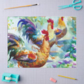 クリスマスの日フランスの12人:ヘンズ(A)、 薄葉紙 (クラフト)