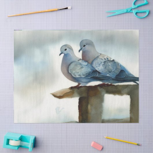 クリスマスの日十二人:ウミガメの鳩(A)、 薄葉紙 (クラフト)