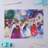 クリスマスの日十二人：メイド・ア・ミルキング(D)、 薄葉紙 (クラフト)