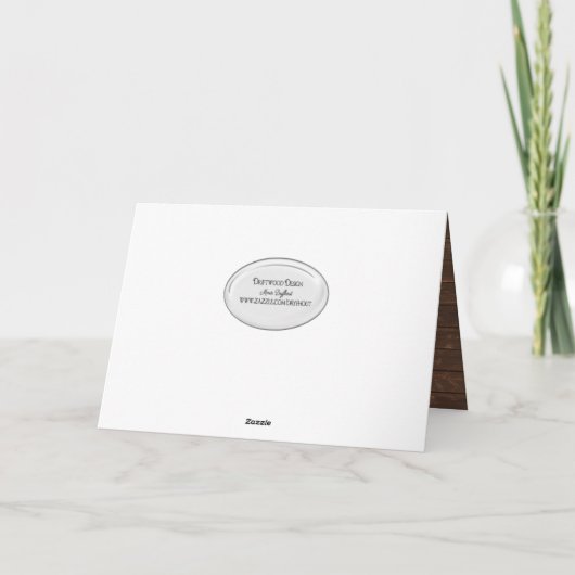 クリスマスの日没と帆船カード カード (裏面)