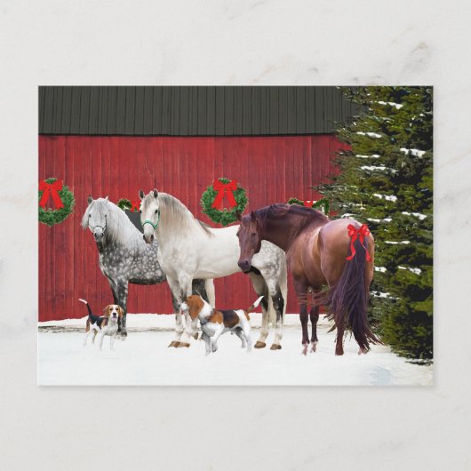 「クリスマスの日」はがき ポストカード (正面)