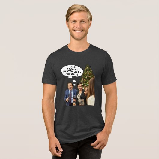 クリスマスの昇給: トライブレンドTシャツ (正面全面)