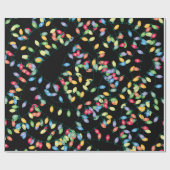 クリスマスの明かりが絡み合う ラッピングペーパー (フラット)