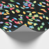 クリスマスの明かりが絡み合う ラッピングペーパー (角)