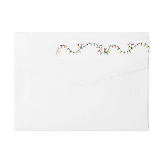 クリスマスの明るいおもしろいカラフル モダン ラップアラウンドラベル (裏面)