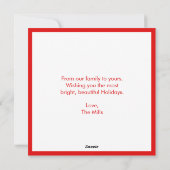 クリスマスの明るいイルミネーション シーズンカード (裏面)