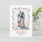 クリスマスの明るいイルミネーション ファミリーフォト シーズンカード (スタンド正面)