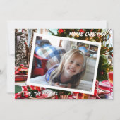 クリスマスの明るい写真の休日 シーズンカード (正面)