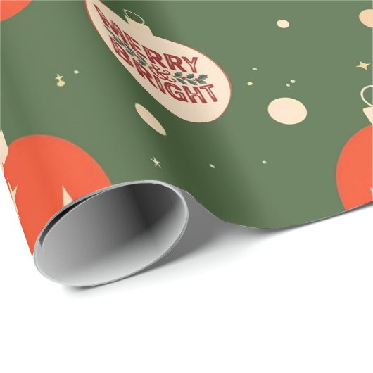 クリスマスの明るい写真 ラッピングペーパー (ロールコーナー)