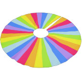 クリスマスの明るい虹の木のスカート ブラッシュドポリエステルツリースカート (アングル)