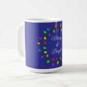 クリスマスの明るい輝き コーヒーマグカップ (正面左)