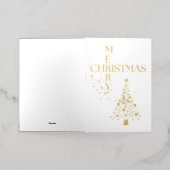 クリスマスの星と木 箔シーズンカード (外側レイダウン)