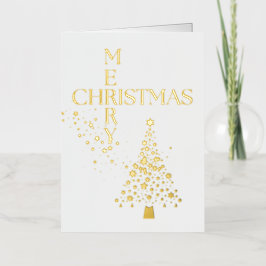 クリスマスの星と木 箔シーズンカード