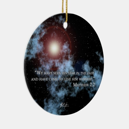 クリスマスの星のオーナメント セラミックオーナメント (右)