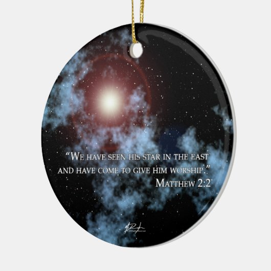 クリスマスの星のオーナメント セラミックオーナメント (左)