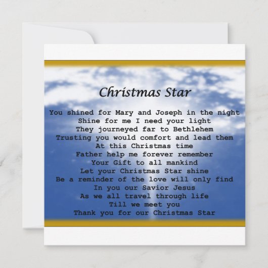 クリスマスの星のシンプルなホリデーカード シーズンカード (正面)