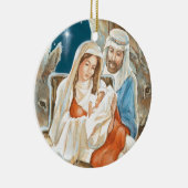 クリスマスの星の出生の絵画 セラミックオーナメント (右)