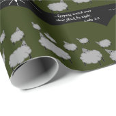 クリスマスの星の羊の群れを見たルカ28 ラッピングペーパー (ロールコーナー)