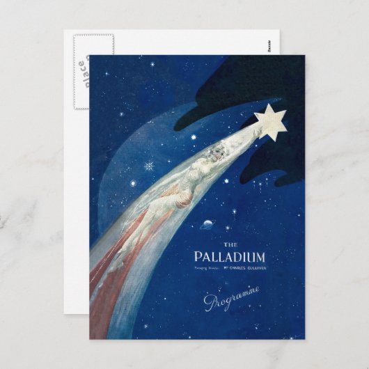 クリスマスの星の郵便はがき シーズンポストカード (正面/裏面)