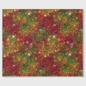 クリスマスの星の銀河系の宇宙宇宙のグリッター ラッピングペーパー (フラット)